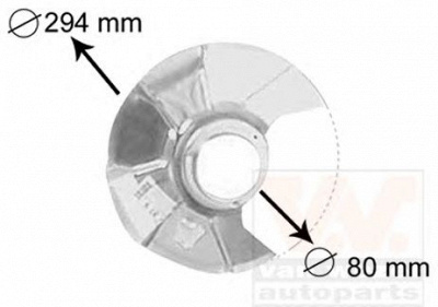 VAN WEZEL 5858371 -  Отражатель, диск тормозного механизма
